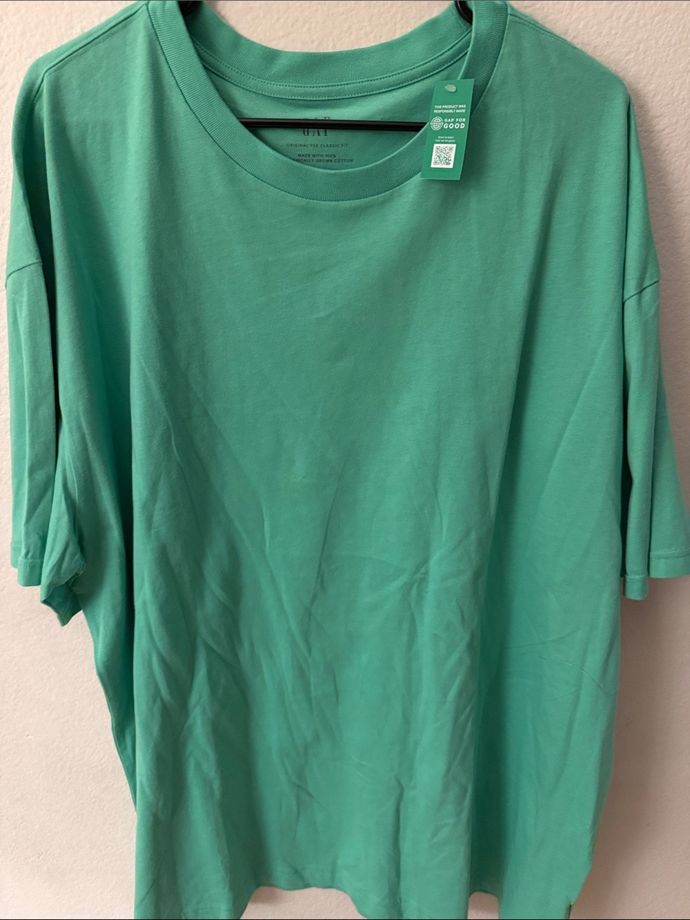 GAP Men's Crewneck Tee in Teal Green